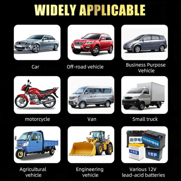 12V Smart Automatic Car Battery Charger Jump Starter Pulse Repair LCD Display