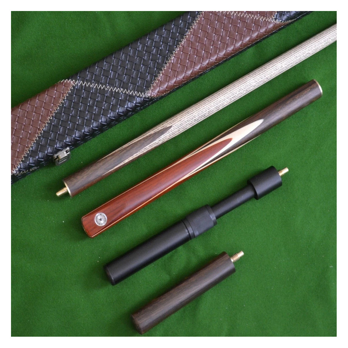 Handmade 4 Piece Snooker Cue Set with Luxury Case and Telescopic Extension
