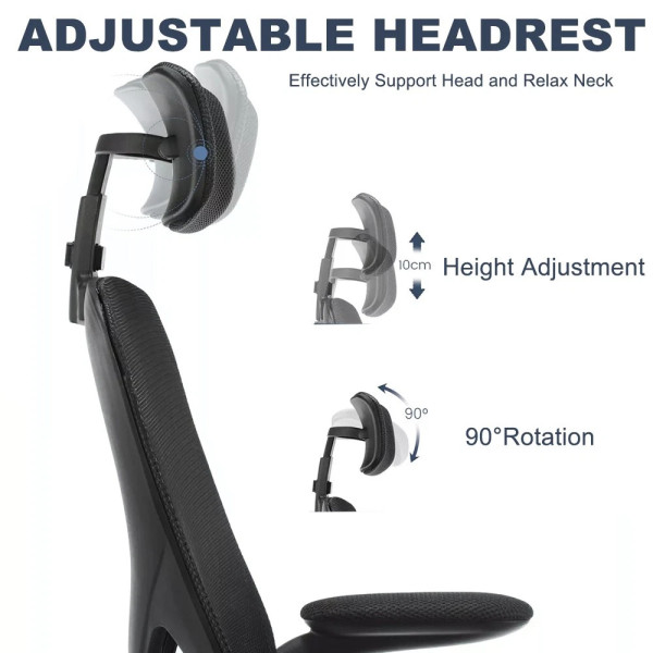 Mesh Office Chair Ergonomic 360Â° Swivel Lift Computer Desk Adjustable Height UK