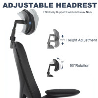 Mesh Office Chair Ergonomic 360Â° Swivel Lift Computer Desk Adjustable Height UK