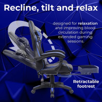 Gaming Chair Office Computer Height-Adjustable With Lumbar Cushion Office