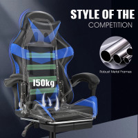 Gaming Chair Office Computer Height-Adjustable With Lumbar Cushion Office