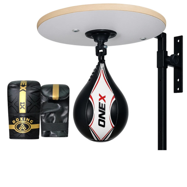 Speed Ball Platform Adjustable with Speed Bag & Mitts for Boxing Reflex Training