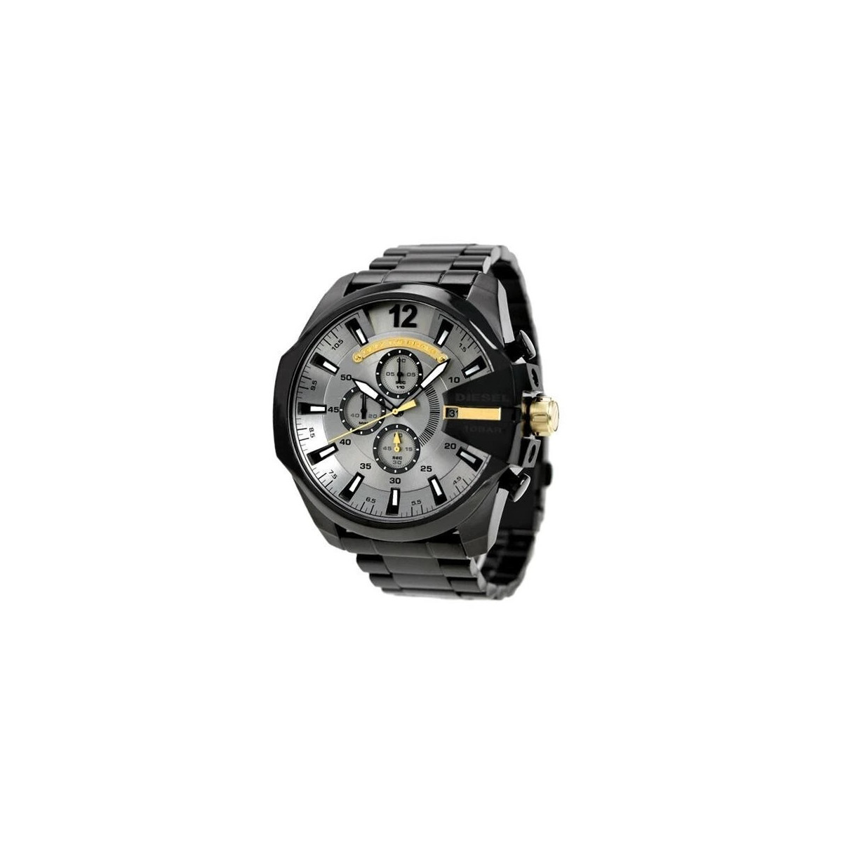 DIESEL MEGA CHIEF MENS CHRONOGRAPH WATCH DZ4479 BLACK - WARRANTY - RRP 279.00
