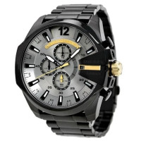 DIESEL MEGA CHIEF MENS CHRONOGRAPH WATCH DZ4479 BLACK - WARRANTY - RRP 279.00