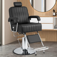 Costway Black Hydraulic Barber Chair with Adjustable Headrest 1307