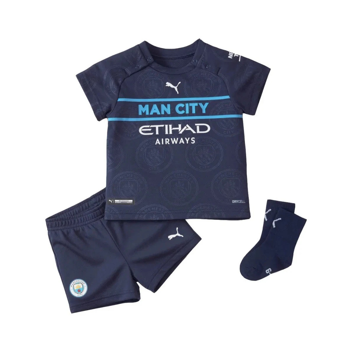 Puma Kids 2021-22 Manchester City Third Full Kit / Navy / RRP Â£39.99