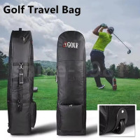 Heavy Duty Padded Golf Travel Bags Storage Cover Case with Wheels Holiday Black