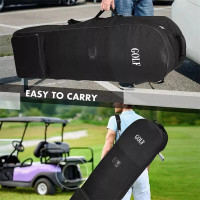 Heavy Duty Padded Golf Travel Bags Storage Cover Case with Wheels Holiday Black