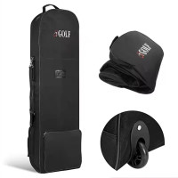 Heavy Duty Padded Golf Travel Bags Storage Cover Case with Wheels Holiday Black