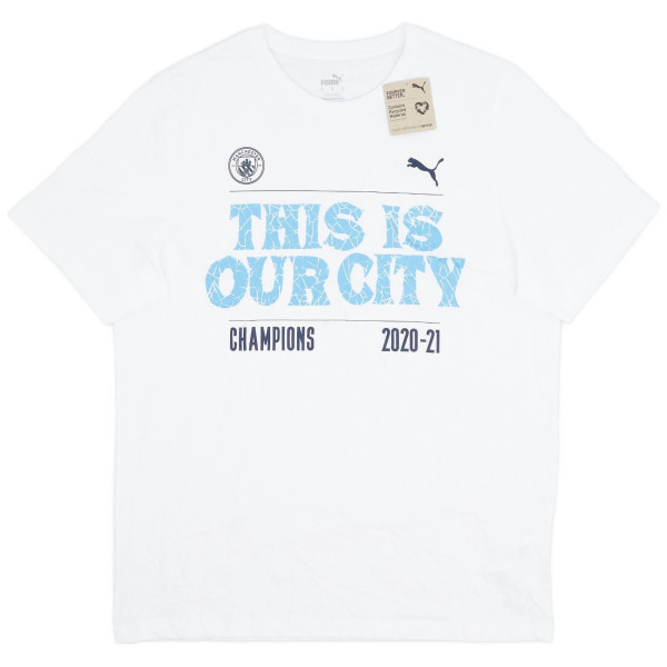 Puma Mens 2020-21 Manchester City Puma Winners Tee / White / RRP Â£24.99
