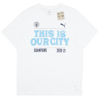 Puma Mens 2020-21 Manchester City Puma Winners Tee / White / RRP Â£24.99