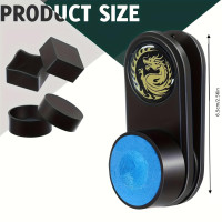 Portable Billiard Cue Chalk Box with Belt Clip & Cover - Compact Chalk Pouch Suitable for Snooker and Pool, Fits Square/Round
