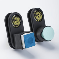 Portable Billiard Cue Chalk Box with Belt Clip & Cover - Compact Chalk Pouch Suitable for Snooker and Pool, Fits Square/Round