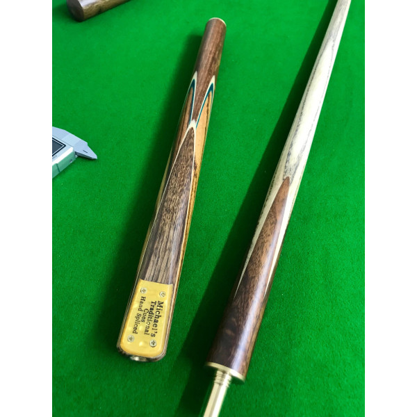 Stunning 3/4 Handmade 57 Inch Snooker Cue Ash Shaft / Rosewood Butt - 9.5mm tip