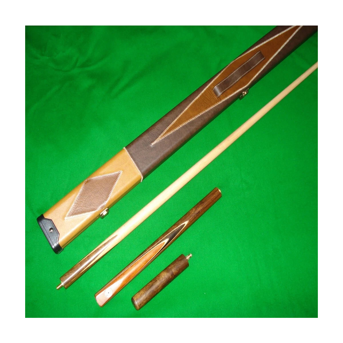 57 Inch Handmade 3/4 Hand spliced Rosewood Butt and Ash Shaft Snooker Cue Set
