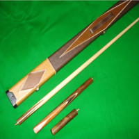 57 Inch Handmade 3/4 Hand spliced Rosewood Butt and Ash Shaft Snooker Cue Set