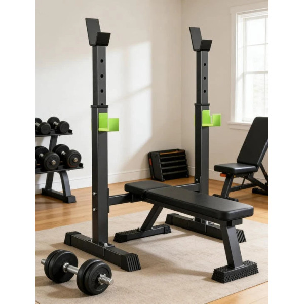 Squat Racks Barbell Rack Stand Adjustable Olympic Weight Bench Press Home Gym .