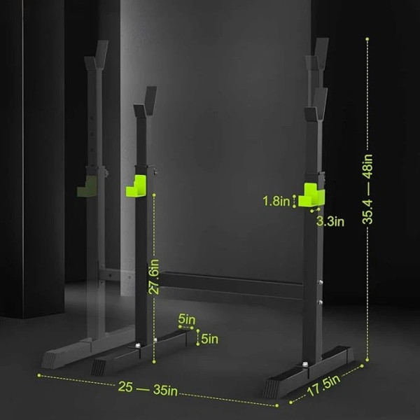 Squat Racks Barbell Rack Stand Adjustable Olympic Weight Bench Press Home Gym .