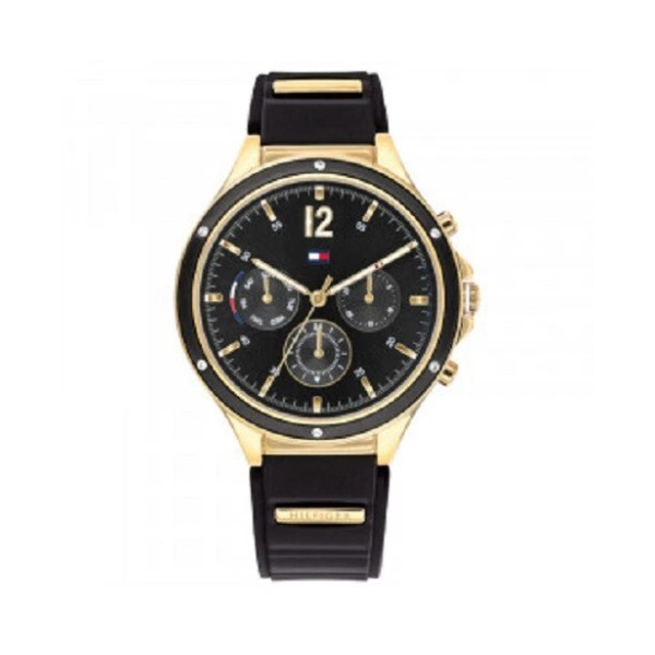 TOMMY HILFIGER EVE WOMENS WATCH 1782282 BLACK SILICONE - WARRANTY - RRP 229.00