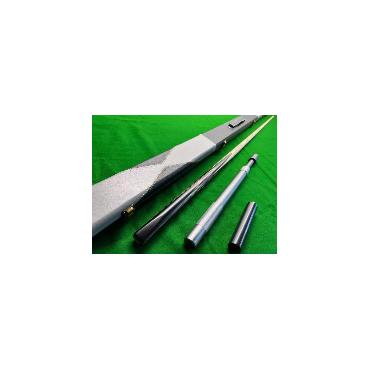 1 Piece Handmade Ash Shaft Ebony Snooker Cue Set With Deluxe Case and extensions