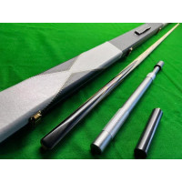 1 Piece Handmade Ash Shaft Ebony Snooker Cue Set With Deluxe Case and extensions