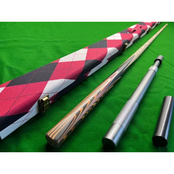 1 Piece Handmade Ash Shaft Ebony Snooker Cue Set With Deluxe Case and extensions