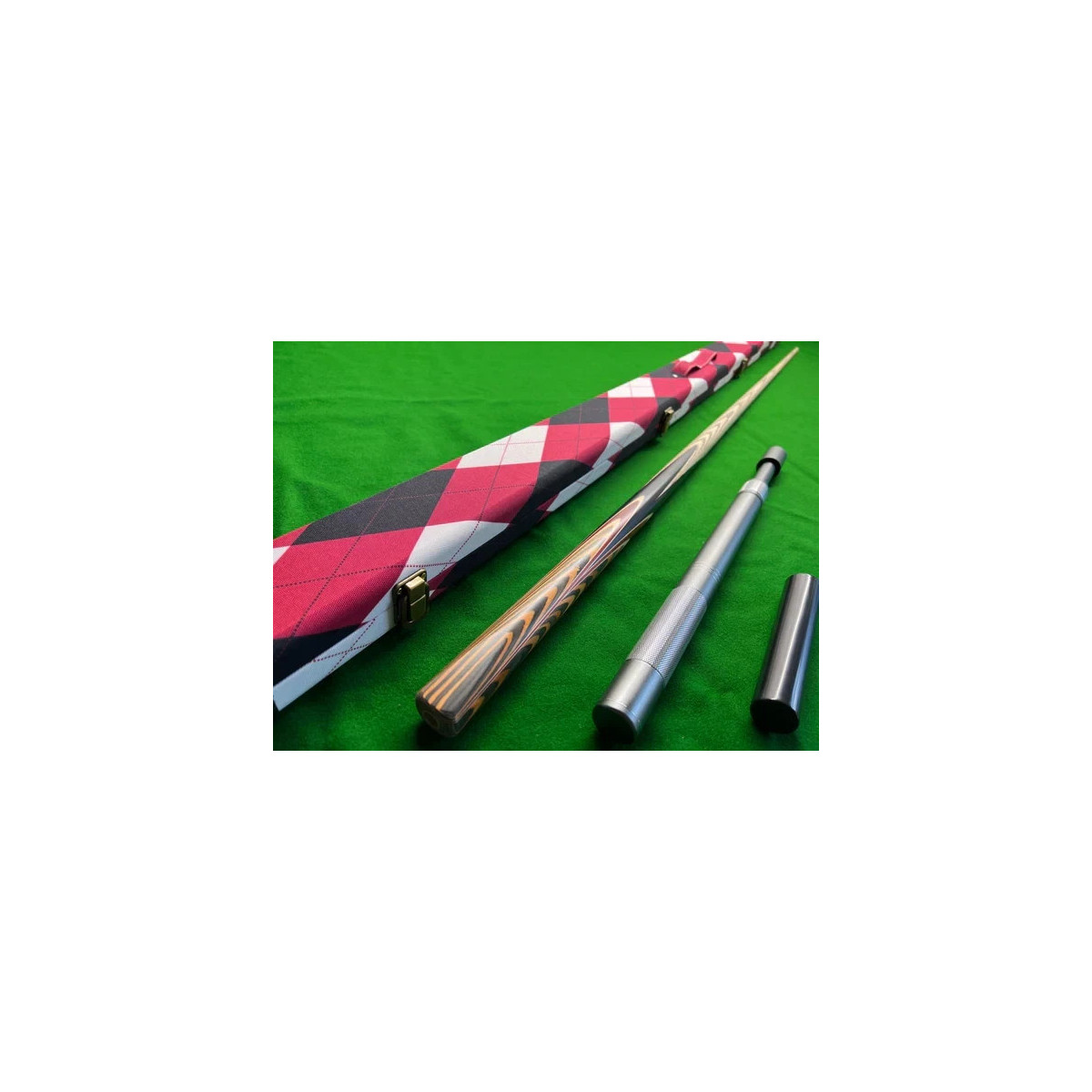 1 Piece Handmade Ash Shaft Ebony Snooker Cue Set With Deluxe Case and extensions
