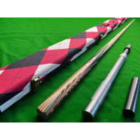 1 Piece Handmade Ash Shaft Ebony Snooker Cue Set With Deluxe Case and extensions