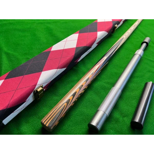 1 Piece Handmade Ash Shaft Ebony Snooker Cue Set With Deluxe Case and extensions