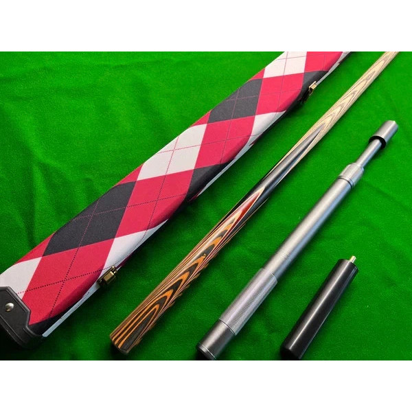 1 Piece Handmade Ash Shaft Ebony Snooker Cue Set With Deluxe Case and extensions