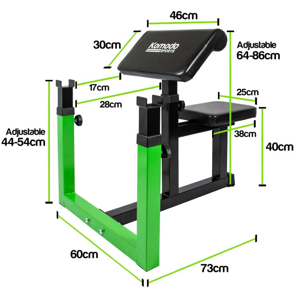 Preacher Bicep CURL BENCH Home Gym Curling Support Adjustable Barbell Rest Rack