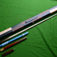 57 Inch Handmade Spliced 3/4 Ash Snooker / Pool Cue Set with Case + Extensions