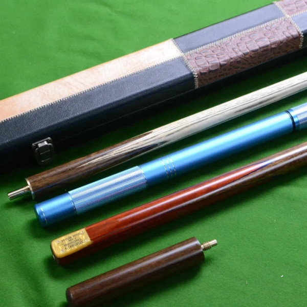 57 Inch Handmade Spliced 3/4 Ash Snooker / Pool Cue Set with Case + Extensions