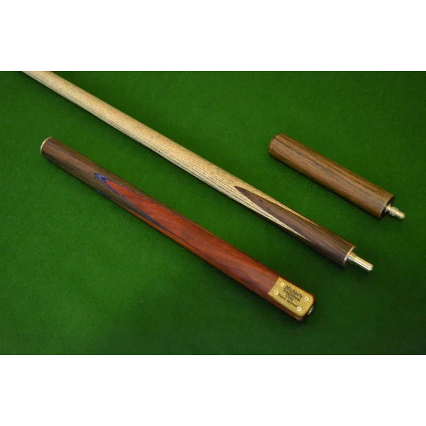 57 Inch Handmade Spliced 3/4 Ash Snooker / Pool Cue Set with Case + Extensions