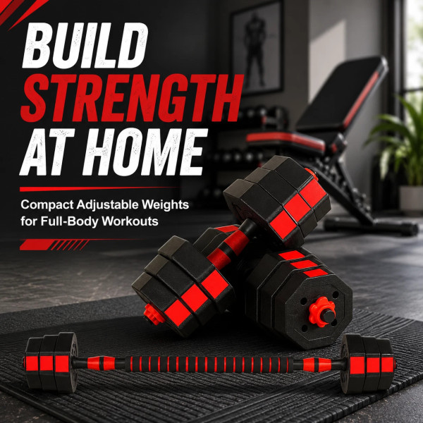Dumbbells 40KG Adjustable Octagonal Strength Set