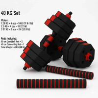 Dumbbells 40KG Adjustable Octagonal Strength Set