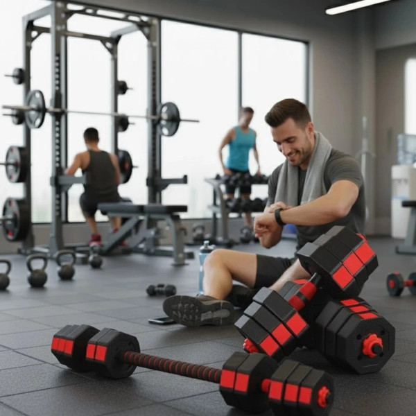 Dumbbells 40KG Adjustable Octagonal Strength Set