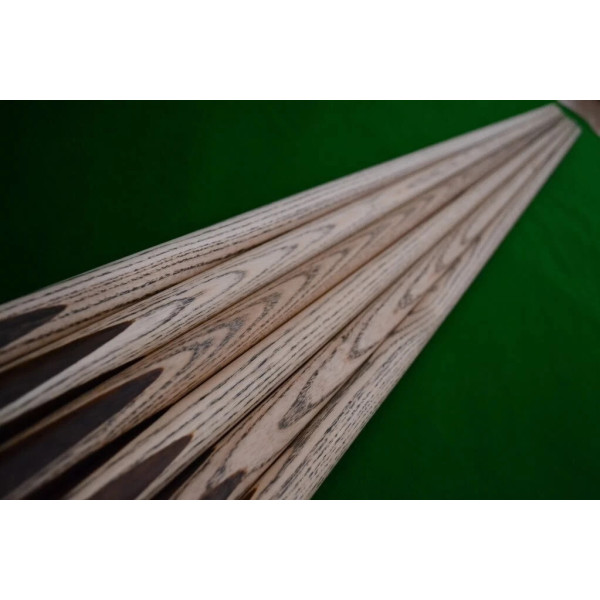 57" Handmade Multi-Spliced Rare Andiroba and Brazilian Cherry Snooker Cue