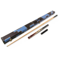 Redwood 3/4 Jointed Ebonised Butt Snooker Pool Cue Set + Black and Blue Case