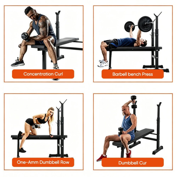 Adjustable Weight Bench Foldable Home Gym Workout Strength Training Press UK