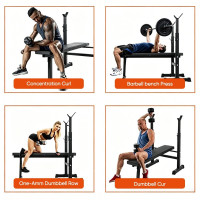 Adjustable Weight Bench Foldable Home Gym Workout Strength Training Press UK