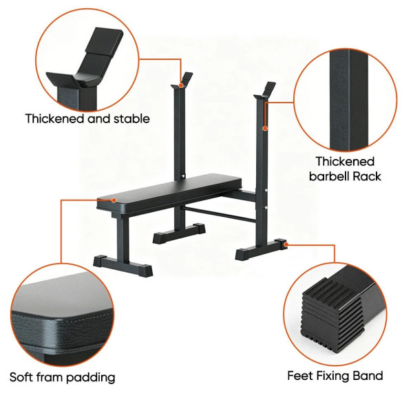 Adjustable Weight Bench Foldable Home Gym Workout Strength Training Press UK