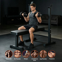 Adjustable Weight Bench Foldable Home Gym Workout Strength Training Press UK