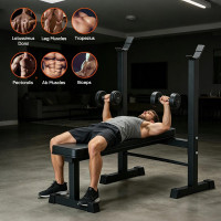Adjustable Weight Bench Foldable Home Gym Workout Strength Training Press UK