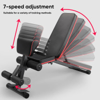 Weight Bench Adjustable Foldable Strength Training Full Body Workout Incline Gym
