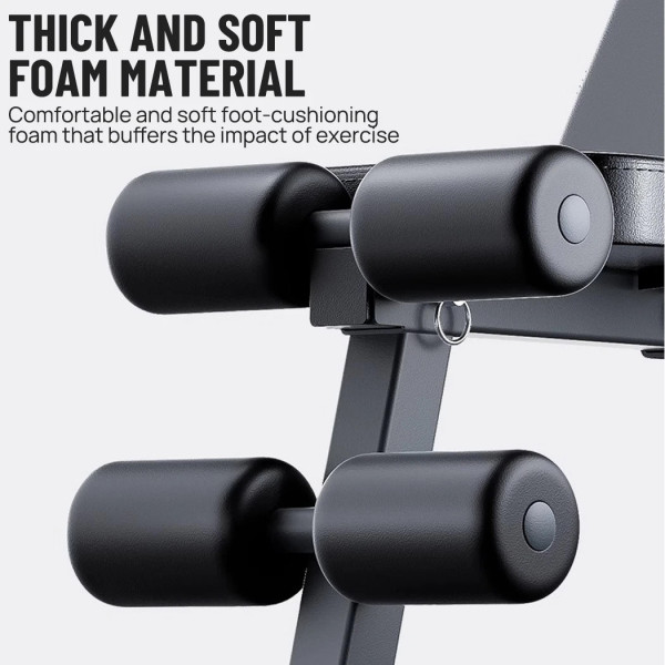 9 In 1 Foldable Adjustable Weight Bench Fitness Home Equipment with Barbell Rack