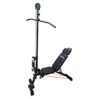 9 In 1 Foldable Adjustable Weight Bench Fitness Home Equipment with Barbell Rack