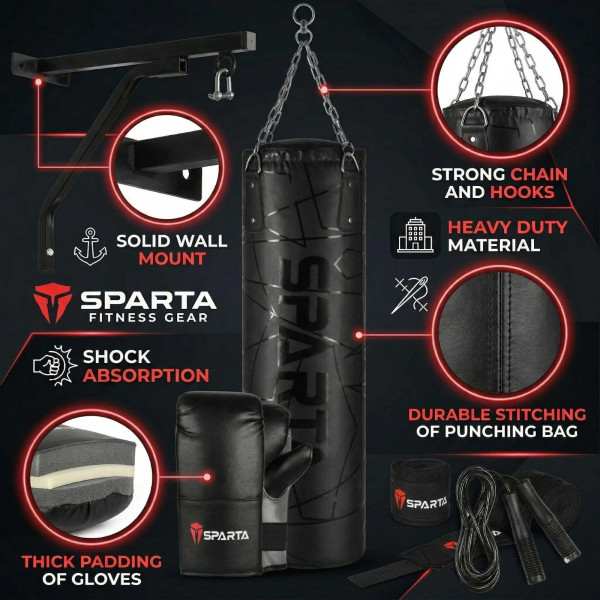 Punch Bag Boxing Bag  2ft 3ft 4ft 5ft Heavy Filled MMA Punching Bag Kick boxing