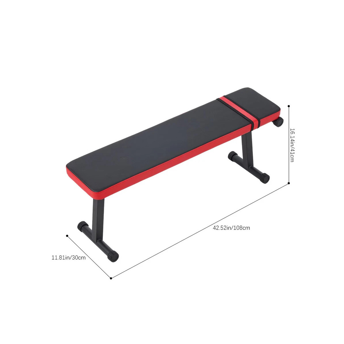 Flat Weight Bench Foldable Strength Training Exercise Home Gym Workout Fitness